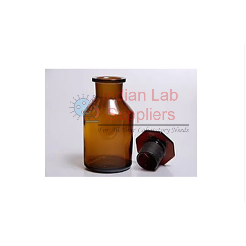Bottle Reagent, W.M. Glass Amber Colour