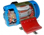 Sectional Front View of DC Motor - Working Model